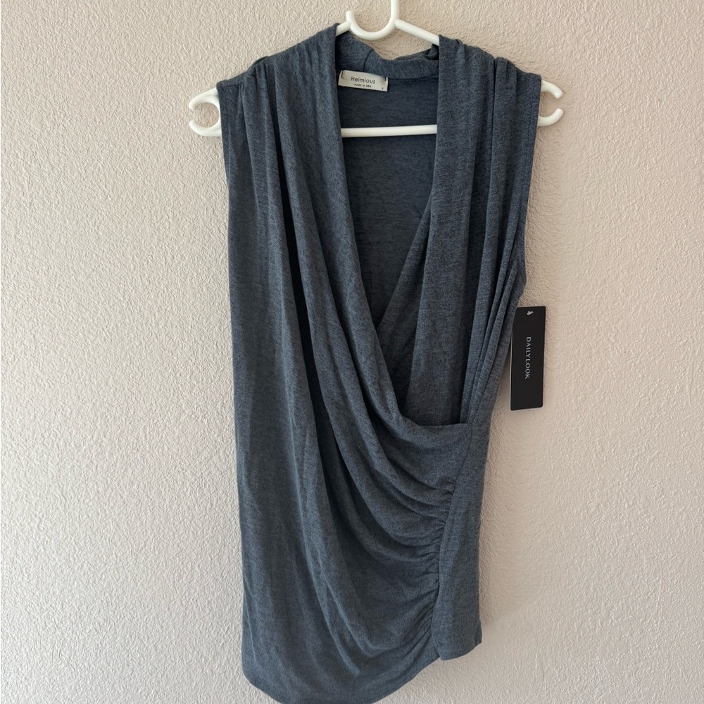 Charcoal Drape Tank Top